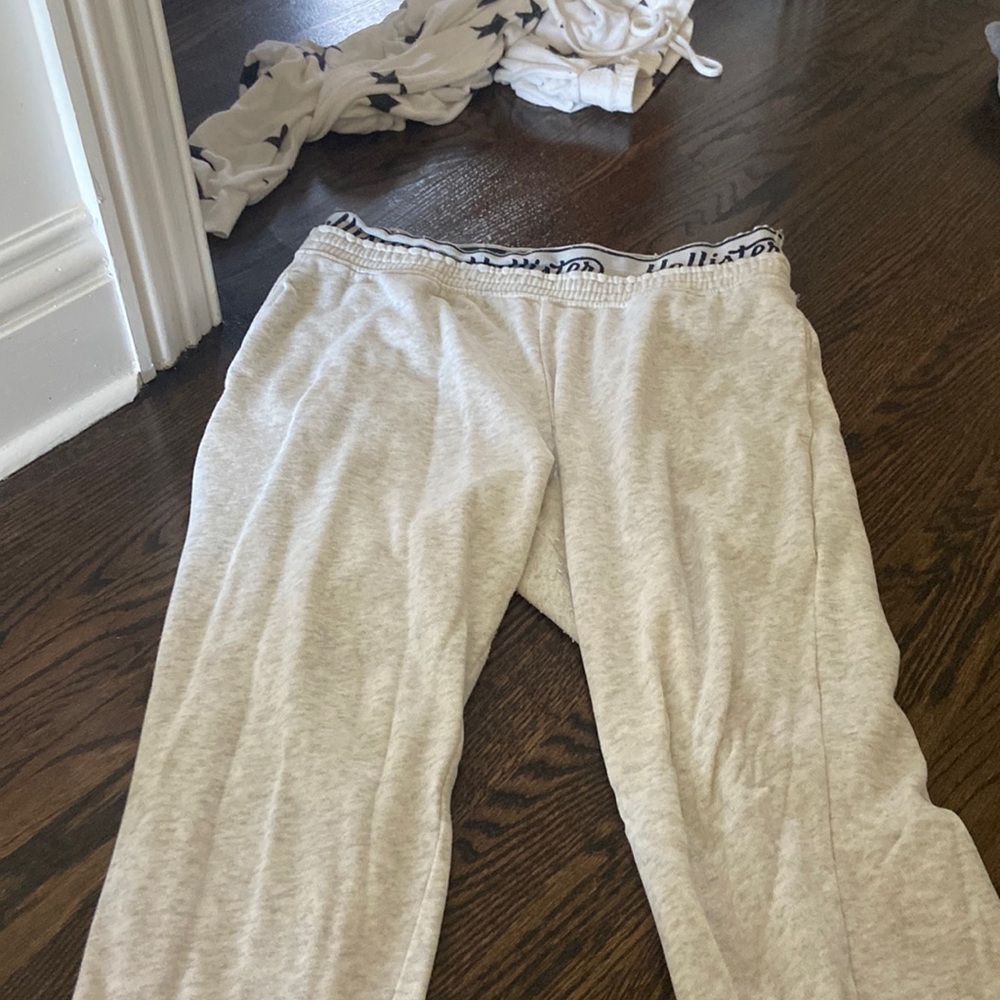 White hollister joggers